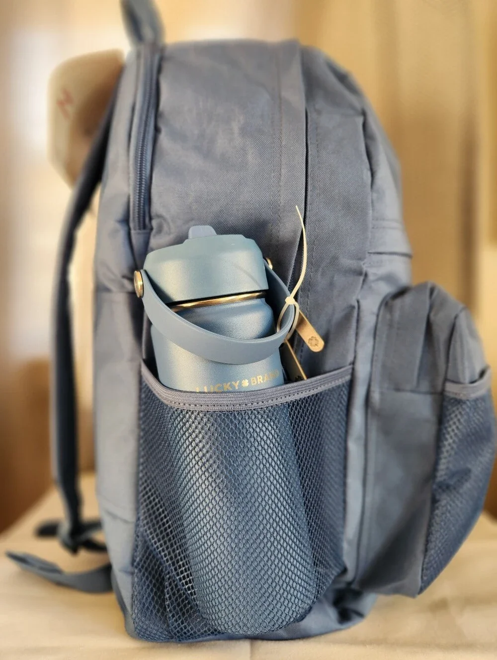 NWT Lucky Brand Clover Utility Backpack & 18oz Water Bottle Bundle